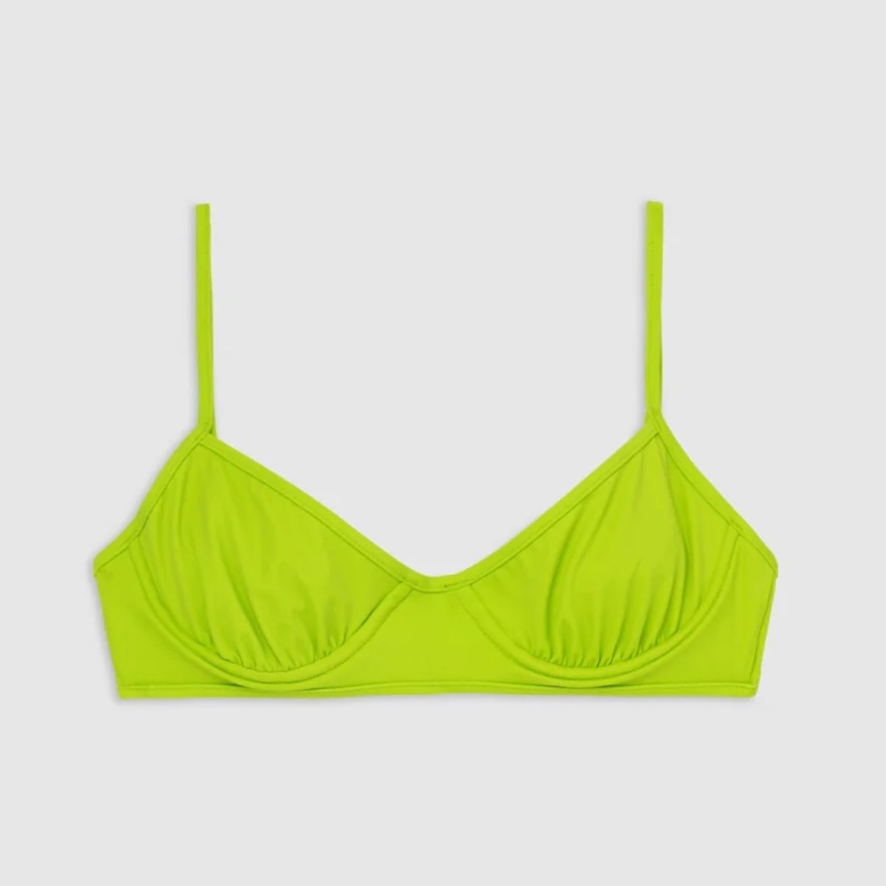 Nu Swim Pluto Bikini Top in Kiwi